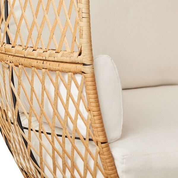 ventura boho stationary wicker egg chair