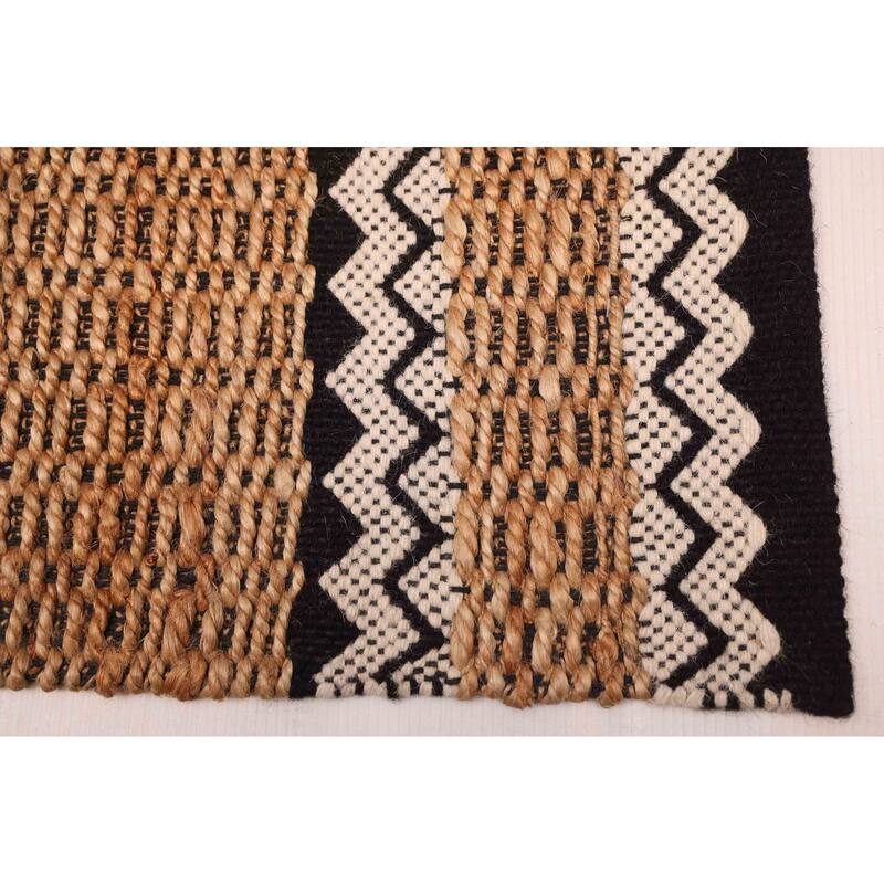 ECARPETGALLERY Braided Weave Palas Denizli Tan Jute Rug - 5'5 x 7'9
