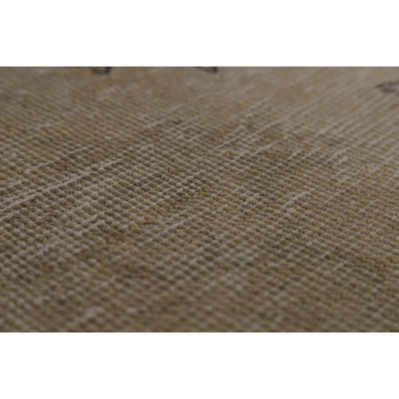 Earth Tone Tabriz Persian Vintage Area Rug Hand-Knotted Wool Carpet - 9'6"x 12'7"