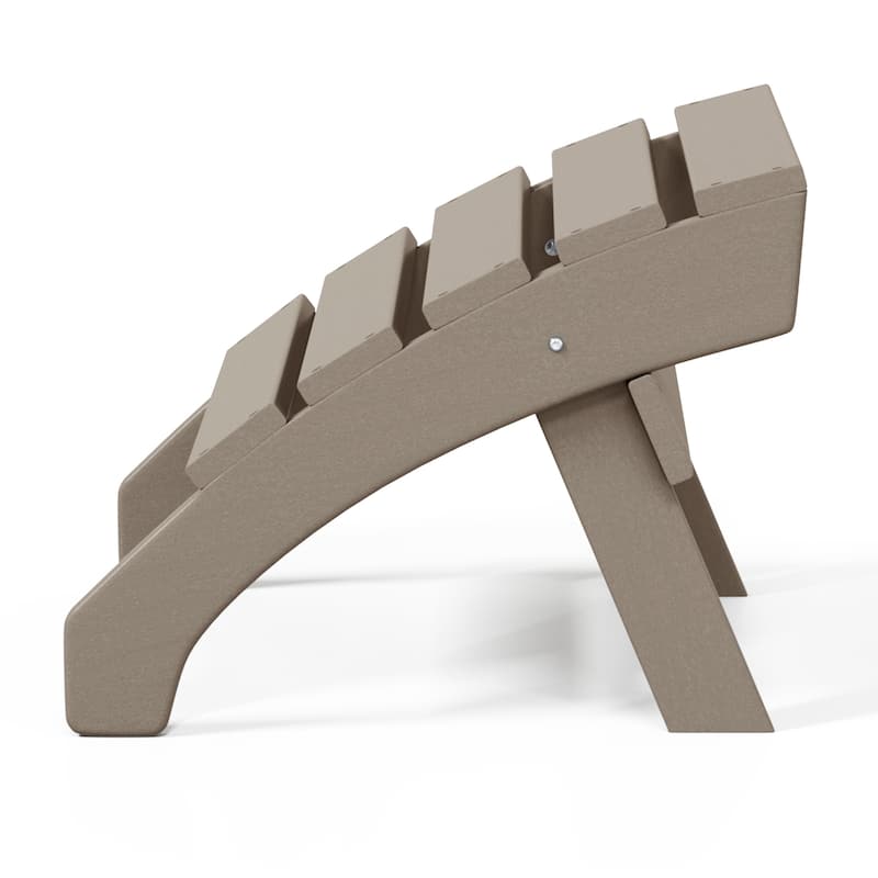 Altura Outdoor Eco-Friendly All Weather Adirondack Chairs with Ottomans (4-Piece Conversation Set)