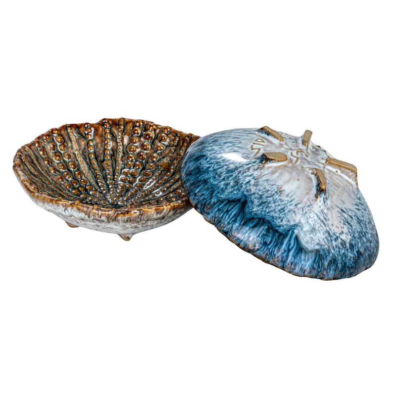 Stoneware Dish with Embossed Dots in Two Styles