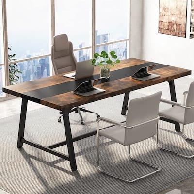 70.87" Modern Rectangular Conference Table for 6-8 People