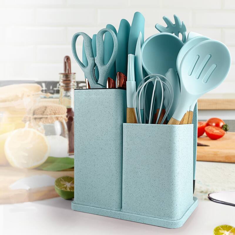 19-piece Non-stick Silicone Assorted Kitchen Utensil Set - Green