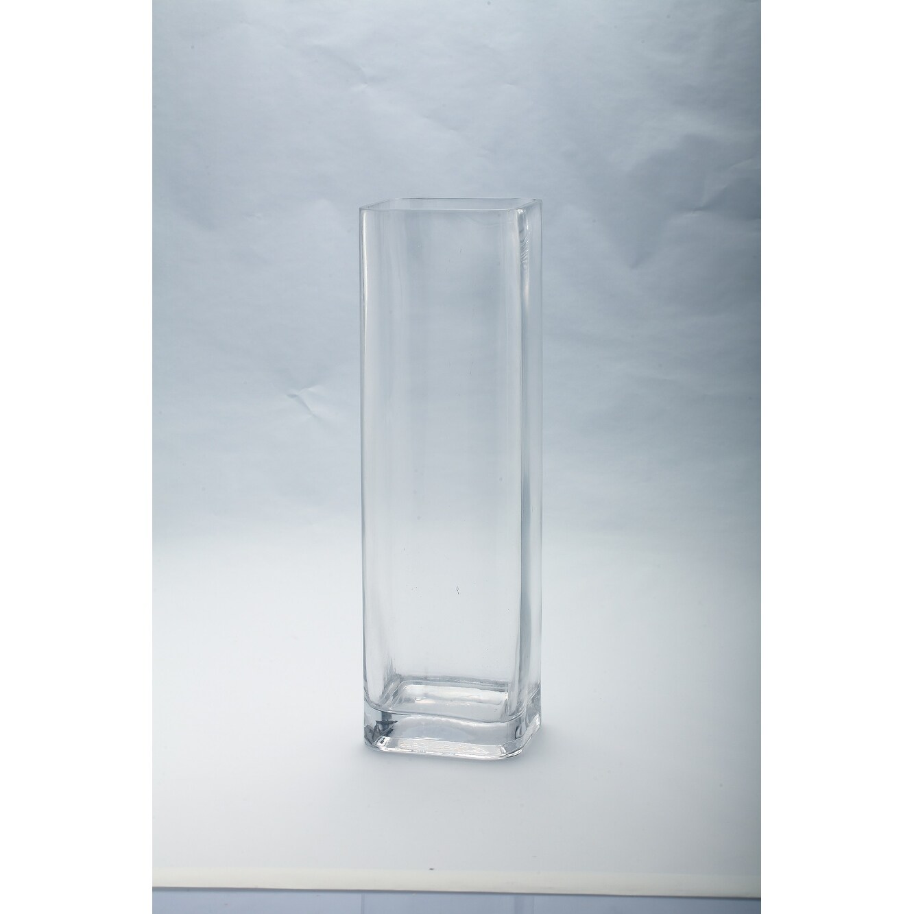Shop 16 Clear Handblown Glass Square Flower Vase N A Free
