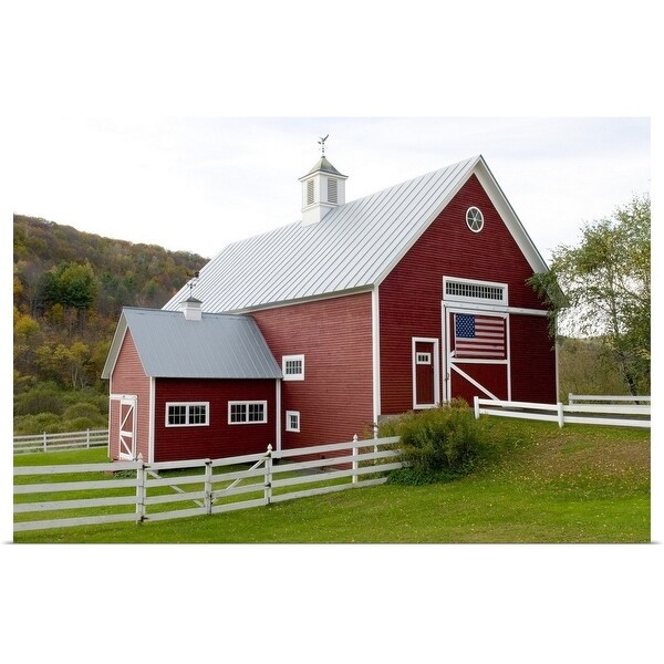 Shop Classic New England Farm With Red Barn And White Fence