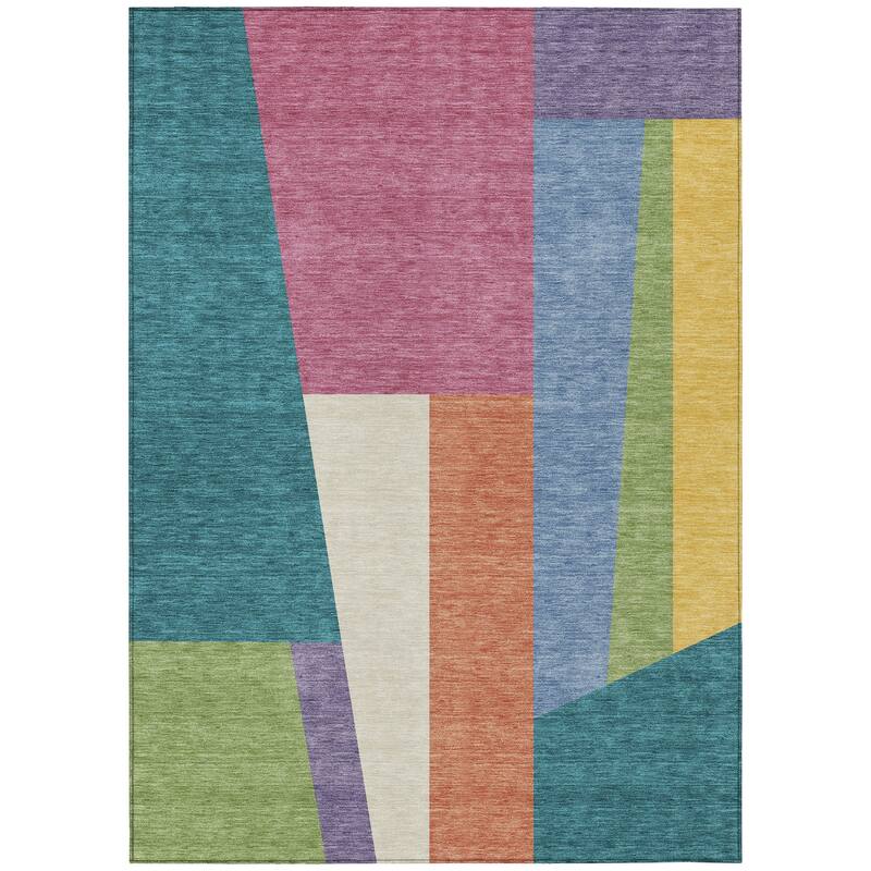 Machine Washable Indoor/ Outdoor Contemporary Jolie Chantille Rug