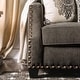 preview thumbnail 7 of 6, Zack Contemporary Chenille Nailhead Loveseat by Furniture of America