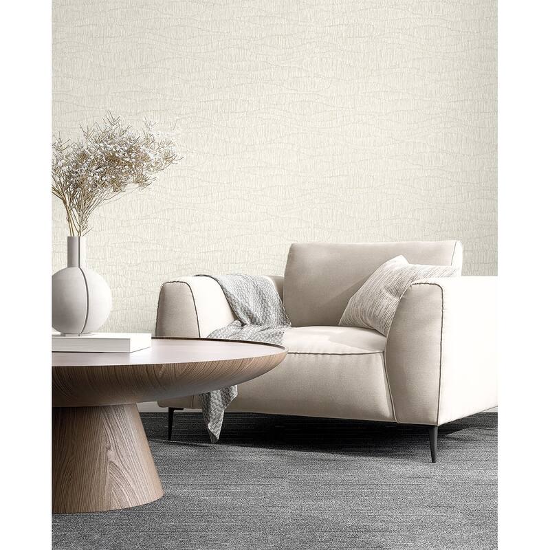 Seabrook Designs Tatiana Waves Non-Woven Unpasted Wallpaper