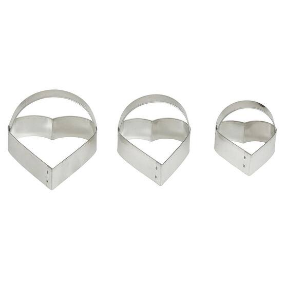 Mrs. Anderson's 42159 Heart Cookie Cutters, Set of 3 Silver Bed