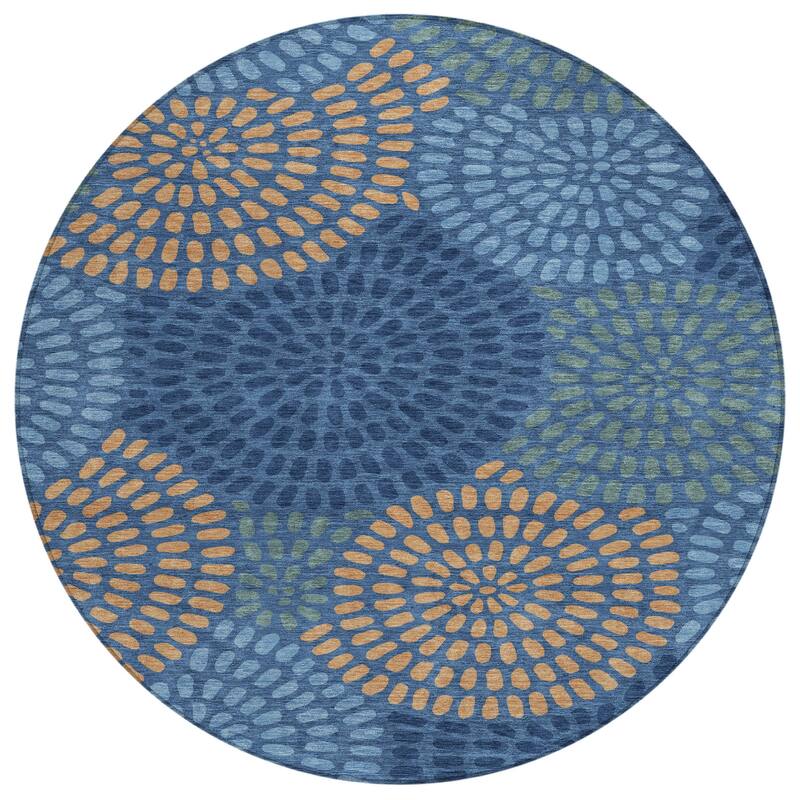 Machine Washable Indoor/ Outdoor Casual Ric Chantille Rug