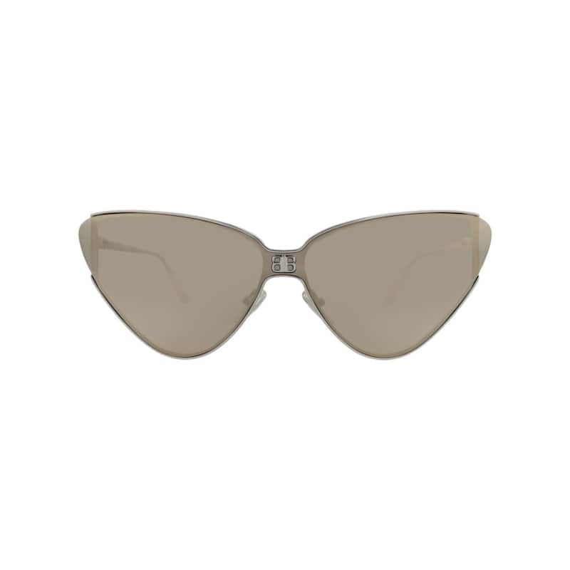 Balenciaga Cat Eye-Frame Metal Sunglasses - Silver Silver White - Silver - Grey Lens
