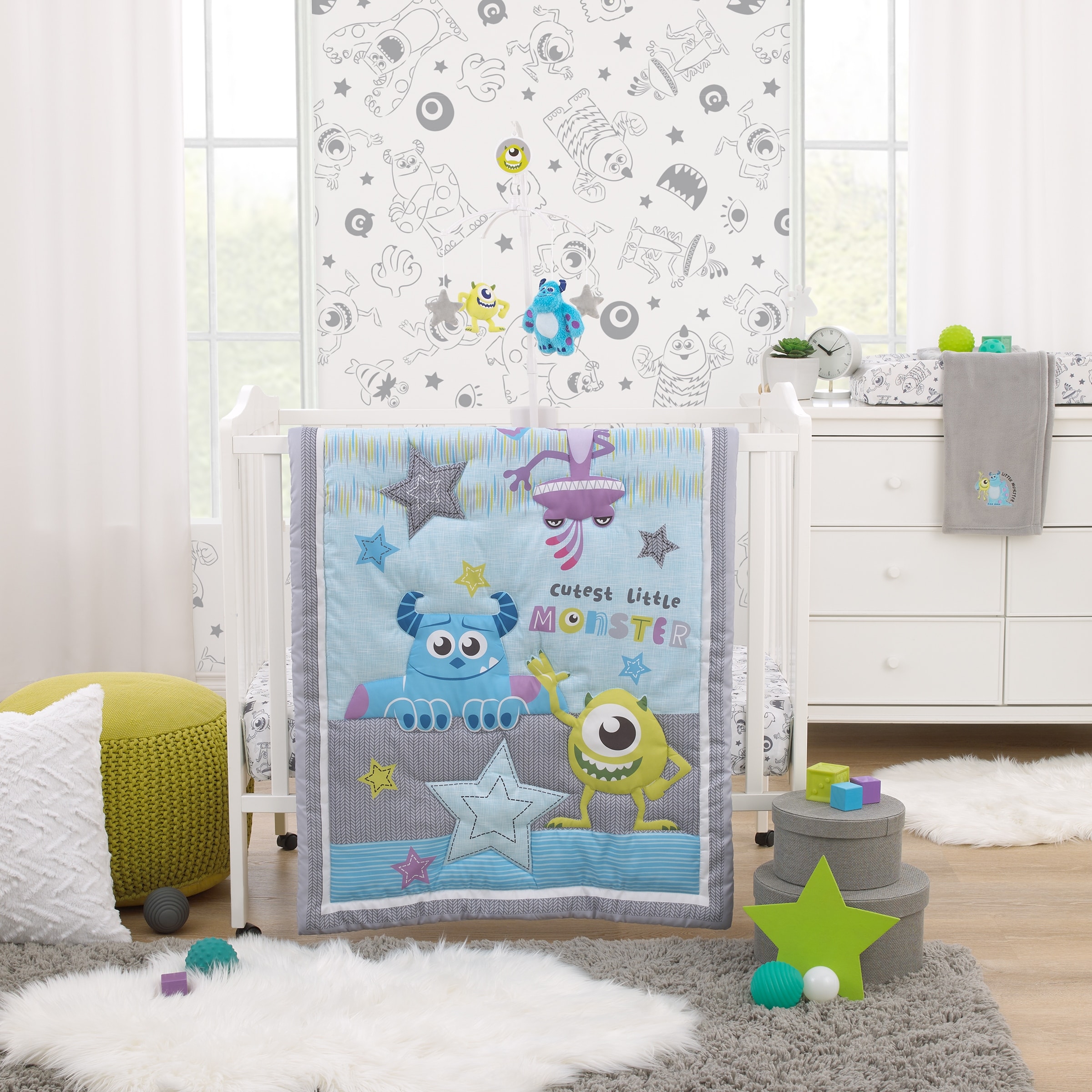 Monsters inc crib bedding set shop