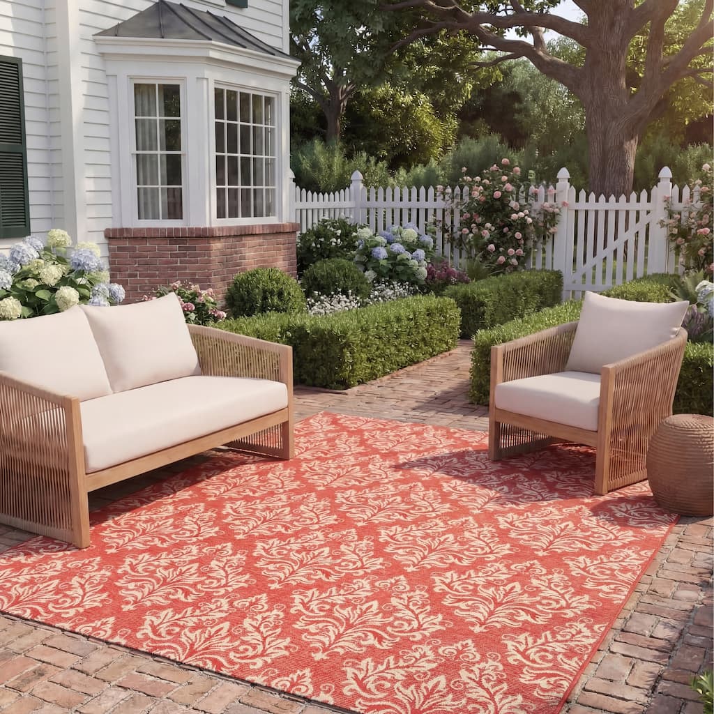 SAFAVIEH Courtyard Moshka Indoor/ Outdoor Waterproof Patio Backyard Rug