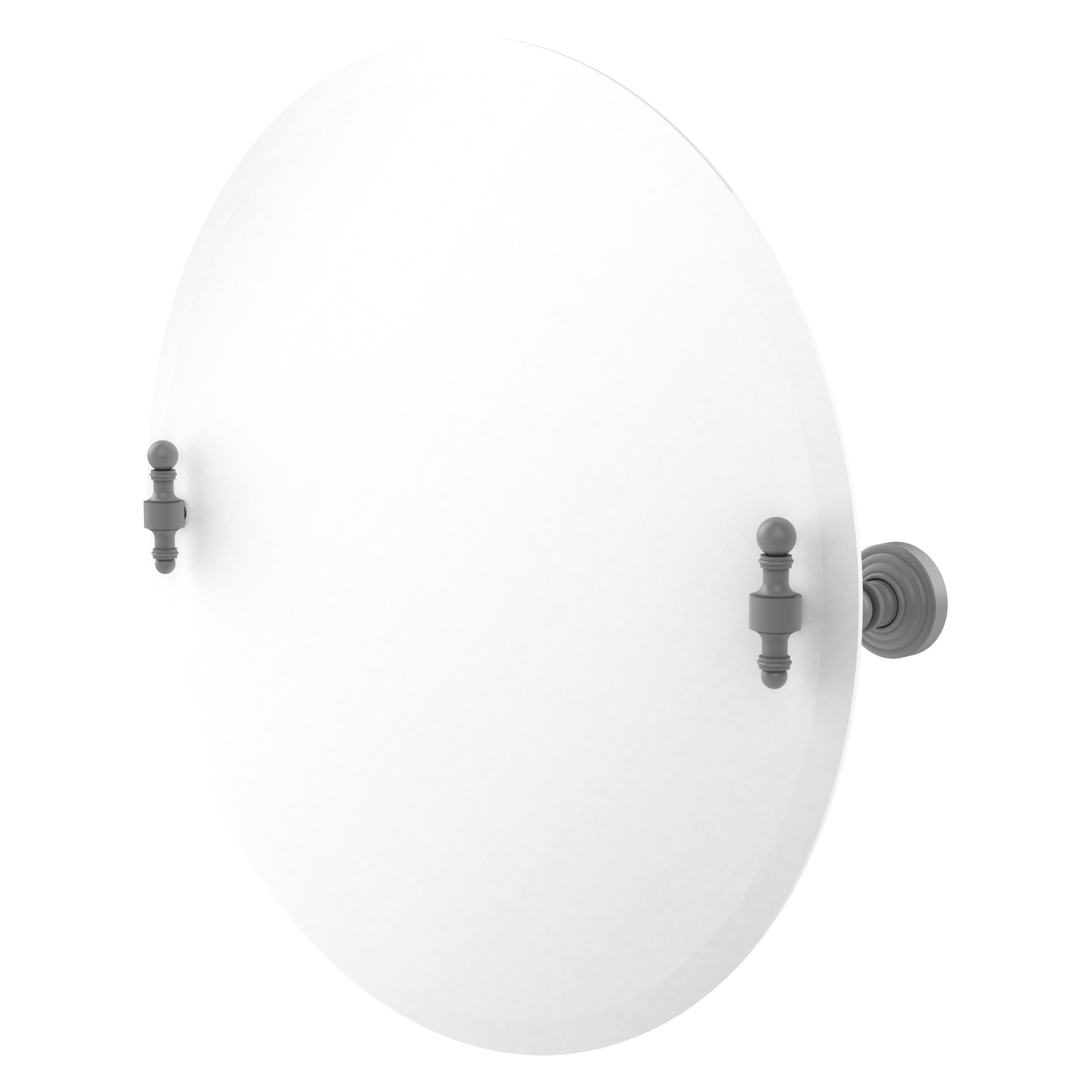 Allied Brass Frameless Round Tilt Mirror with Beveled Edge