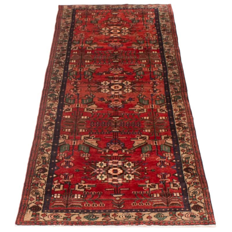 ECARPETGALLERY Hand-knotted Andelz Red Wool Rug - 3'6 x 9'3