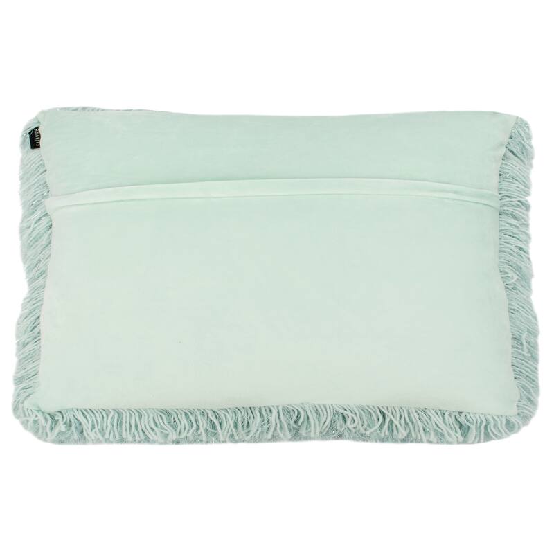 SAFAVIEH Zuhre Shag Modish Metallic Decorative Pillow Blue