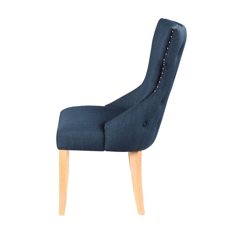 Gaji Contemporary Wood Tufted Wingback 2-Piece Side Chairs by Furniture of America