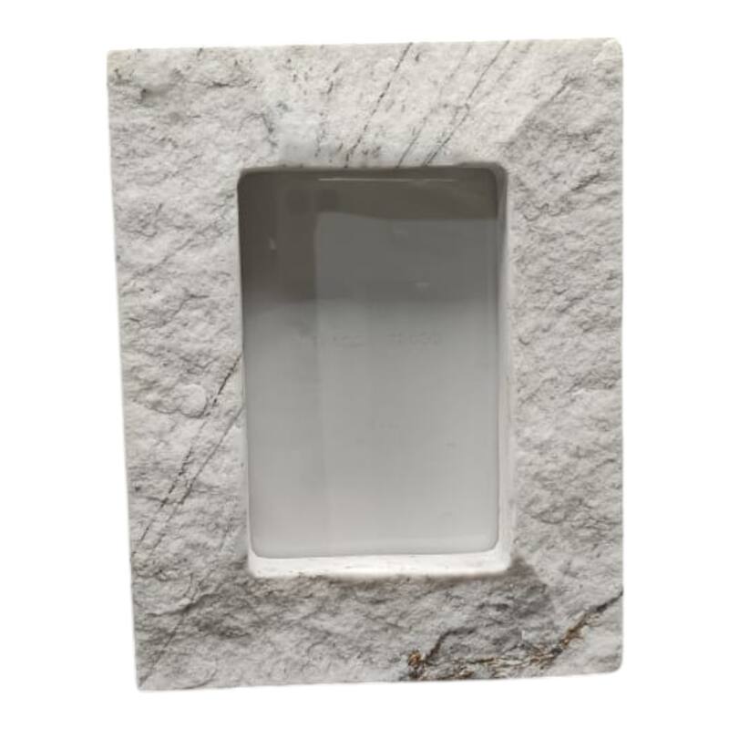 Marble Wood Photo Frame Textured Capri Style Home Office - 1" White