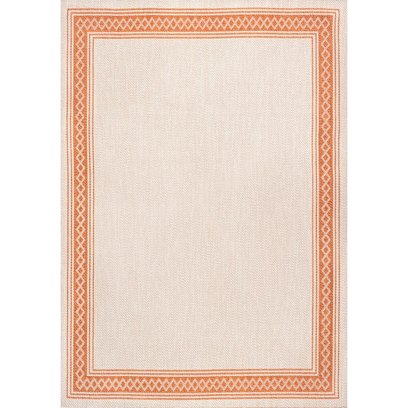 JONATHAN Y Havana Classic Diamond Border Indoor/Outdoor Area Rug