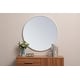 preview thumbnail 93 of 186, Carson Carrington Labbemala Metal Frame Round Mirror