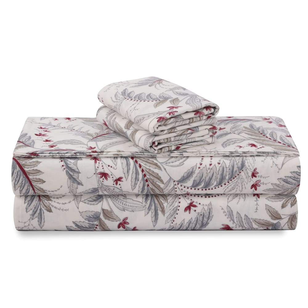 Portuguese Printed Cotton Flannel Extra Deep Pocket Sheet Set