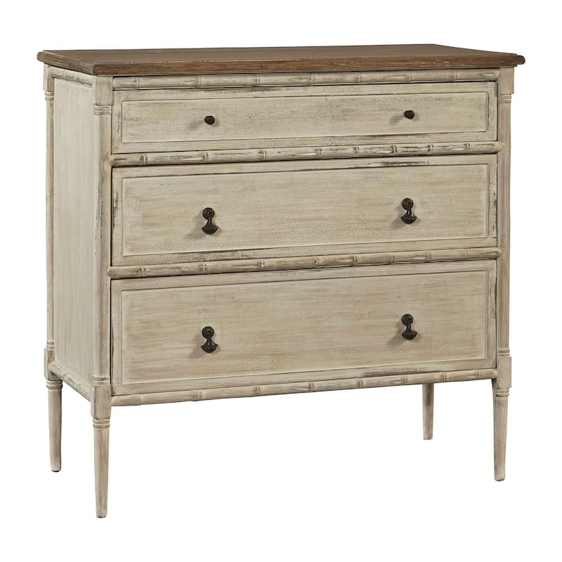 Calais 36-inch Distressed Mahogany Chest of Dresser Drawers