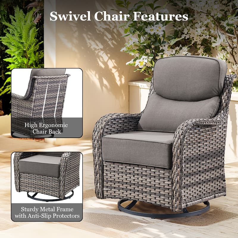 Outdoor Sofa with 6-Inch Thick Cushions Furniture for Porch