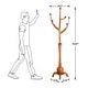 preview thumbnail 53 of 63, Tree-branch Rubberwood Freestanding Coat Rack with 8 Hooks - 24.5"W x 70.87"H