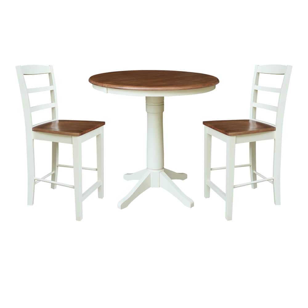 36" Round Extension Table with Counter Height Stools