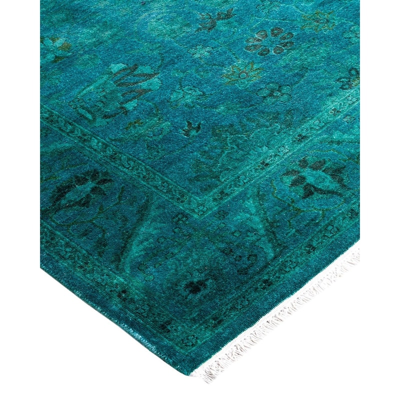 Contemporary Overdyed Wool Hand Knotted Area Rug - 3' 3" x 5' 2"