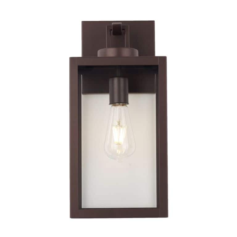 Grandvar 15.5"H Square Outdoor Wall Light with Clear Glass - Oil Rubbed Bronze