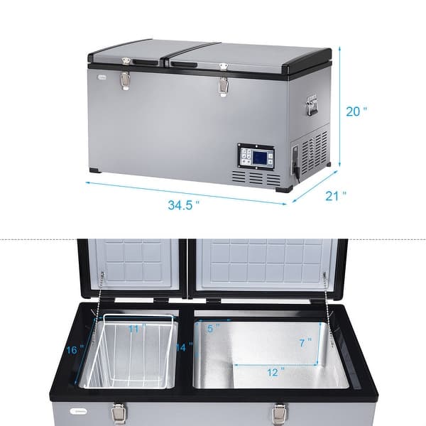 84Quart Portable Electric Car Cooler Refrigerator / Freezer Bed Bath