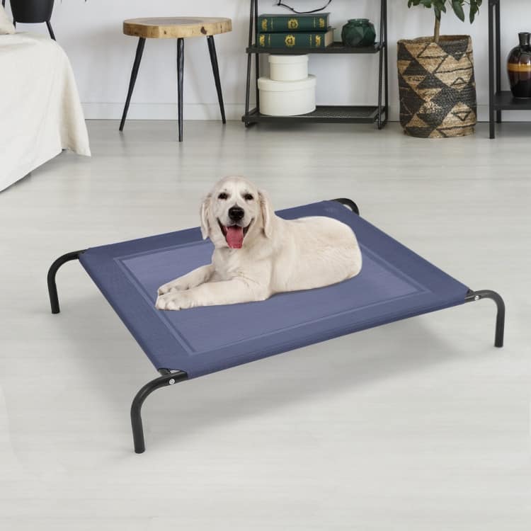 Elevated Pet Bed for Medium Large Dogs - 52" x 36" x 8" (L x W x H) - Grey