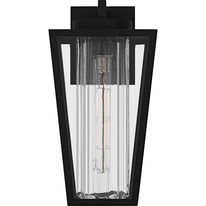 Matte Black Outdoor Wall Lantern from the Jett Collection
