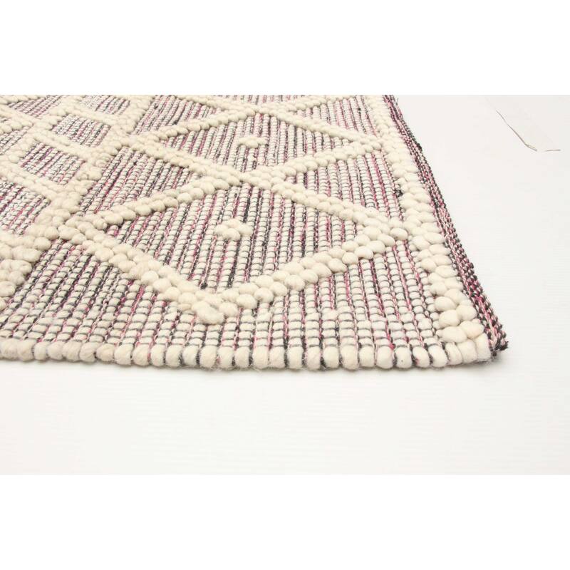 ECARPETGALLERY Braid weave Sienna Cream Wool Rug - 4'11 x 8'0