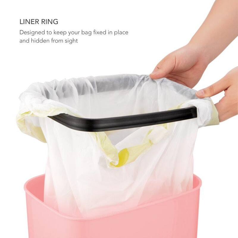 NINESTARS DZT-12-5PK Motion Sensor Pink 3.2-gal Trash Can