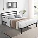 preview thumbnail 1 of 6, Queen Metal Bed Frame with Headboard and Under-Bed Storage, Sturdy Steel Structure for Maximum Support