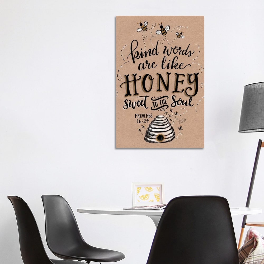 iCanvas "Kraft - Kind Words Are Like Honey" by Lily & Val Canvas Print