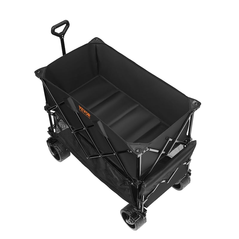 Foldable Double Decker Wagon - 400L Collapsible Design, 52" Extra Long with All-Terrain Wheels