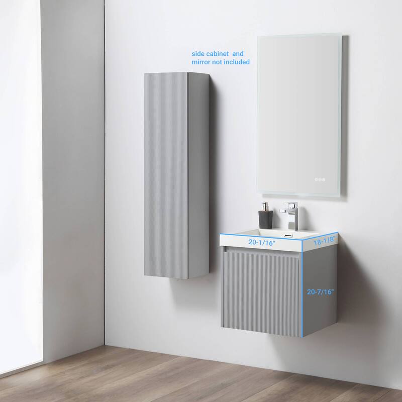 Floating Bathroom Vanity with Sink, Wall Mounted Vanity