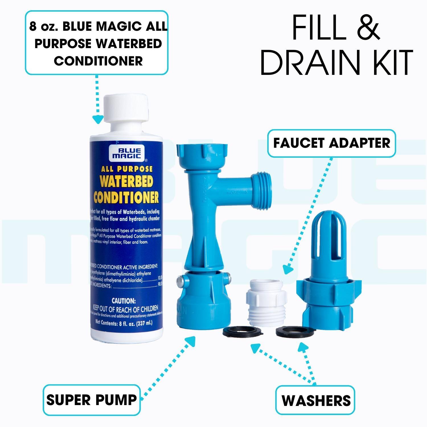 99 Percent Waveless Hardside Waterbed Mattress Bundle Liner, Fill