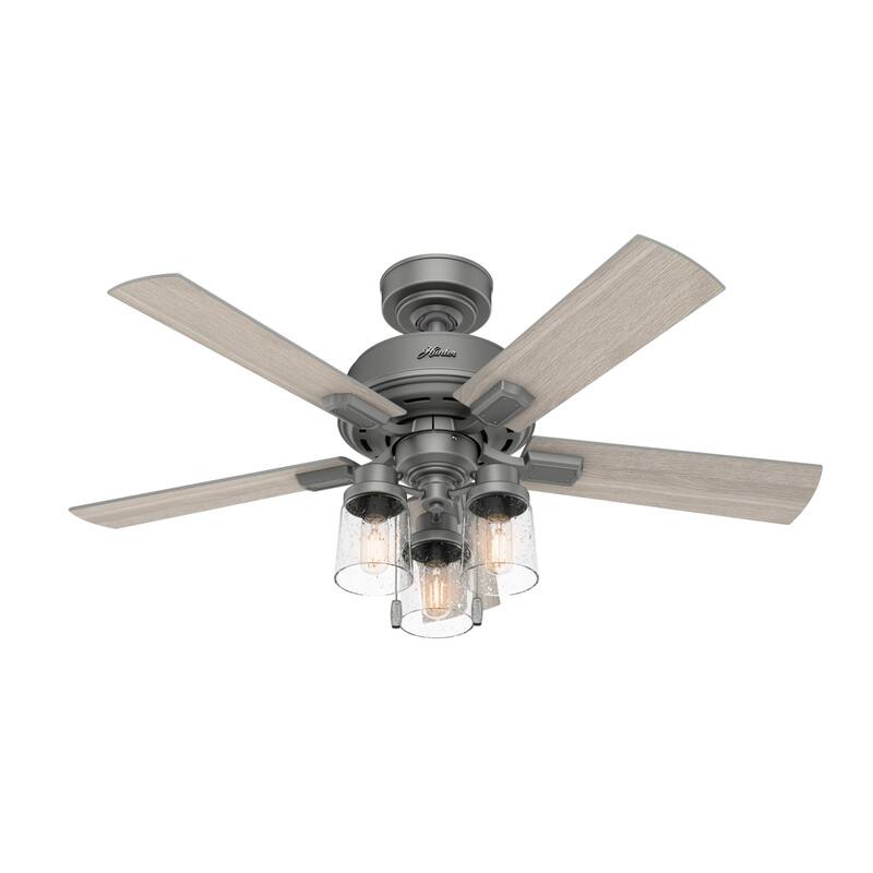 Hunter 44" Hartland Ceiling Fan with LED Light and Pull Chains - Farmhouse, Transitional