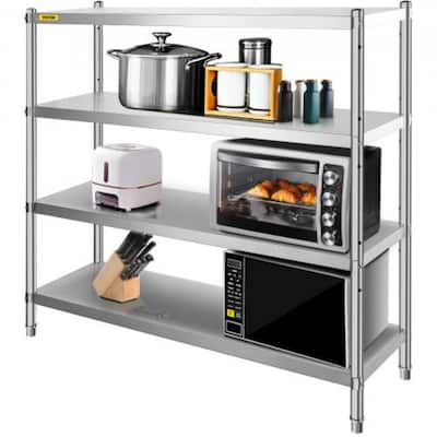 Heavy Duty Stainless Steel Adjustable Shelf Storage Unit Ideal for Kitchen Office or Garage