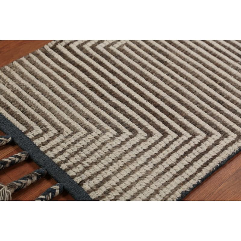 Moroccan Modern Foyer Rug Handmade Wool Carpet - 2'0"x 3'0"