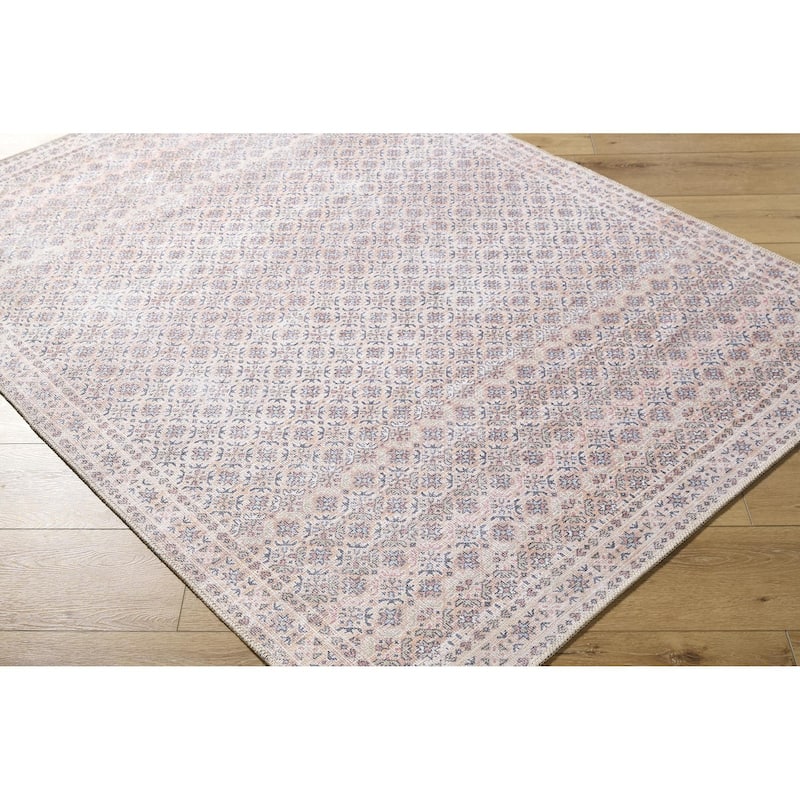 Livabliss Amelie Traditional Border Indoor/Outdoor Area Rug
