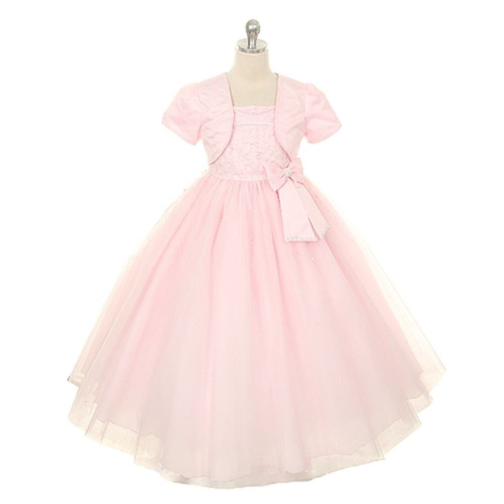 girls pink gown
