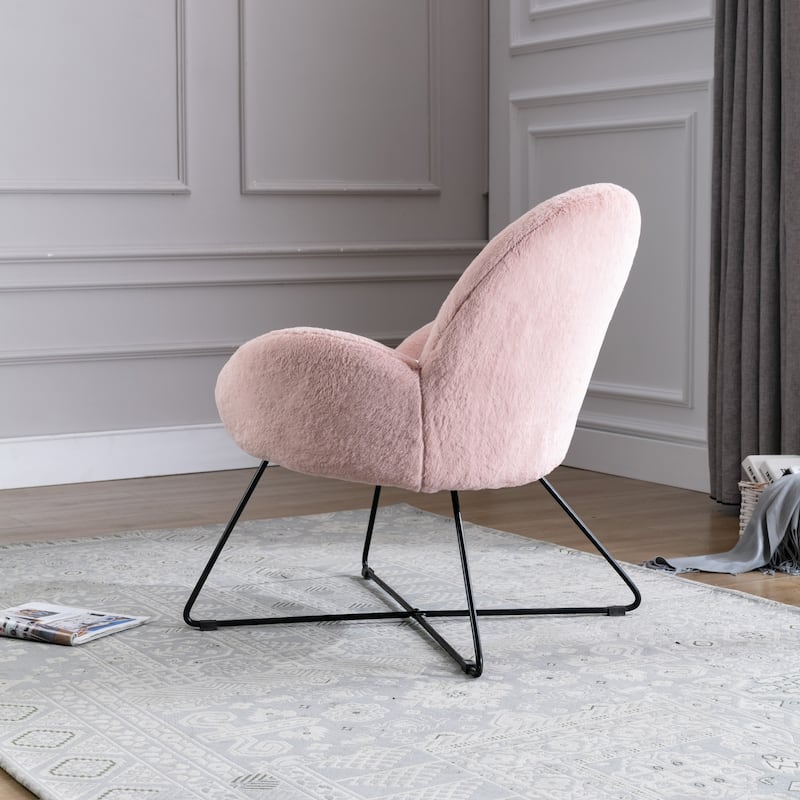 Corvus Rowen Modern Fleece Upholstered Accent Chair with Arm