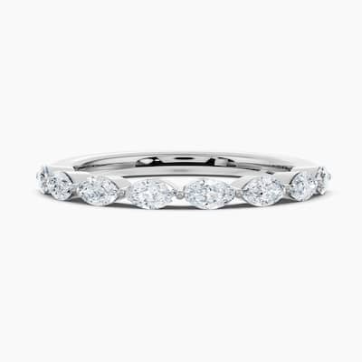 Auriya 14k Gold Marquise East-West Lab Grown Diamond Half Eternity Band 0.80 - 3.00 ct. tw. (F-G, VS)