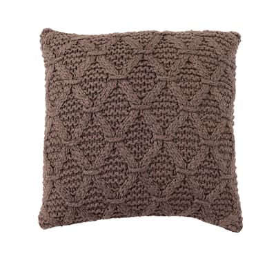 Cotton Slub Punch Hook Throw Pillow Cover