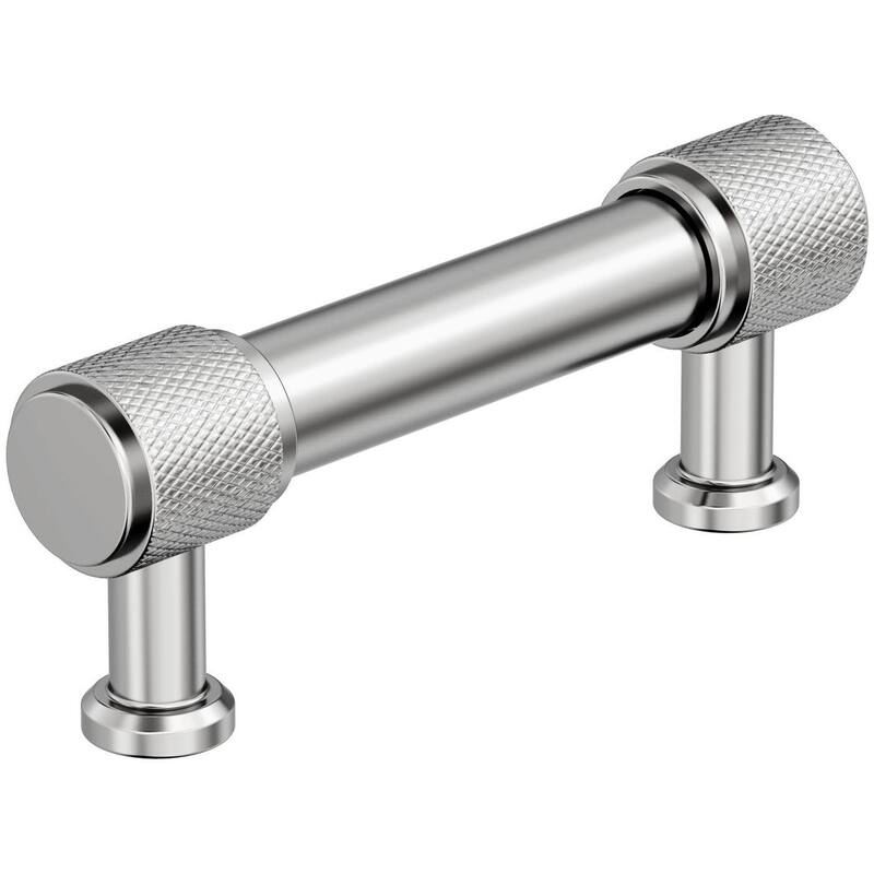 Amerock BP37742 Faraday 3" Center to Center Knurled Bar Cabinet Pull - Polished Chrome